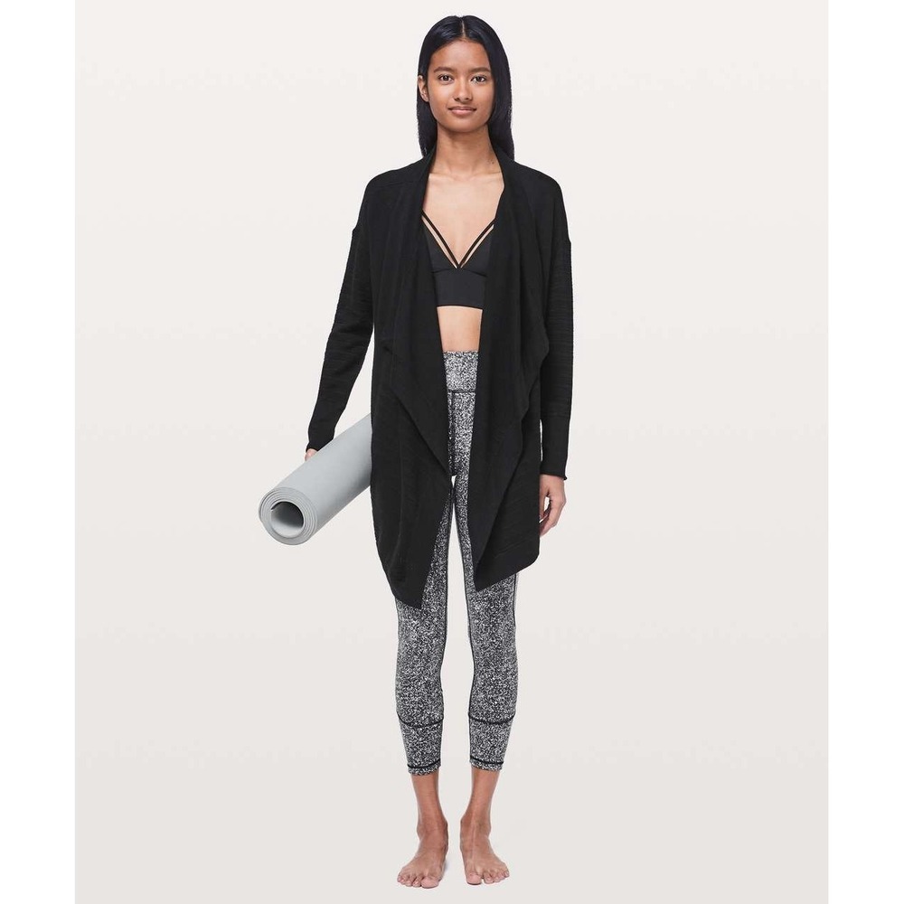 Lululemon In Movement Tight 25" Everlux Diffuse Starlight Black Leggings 6